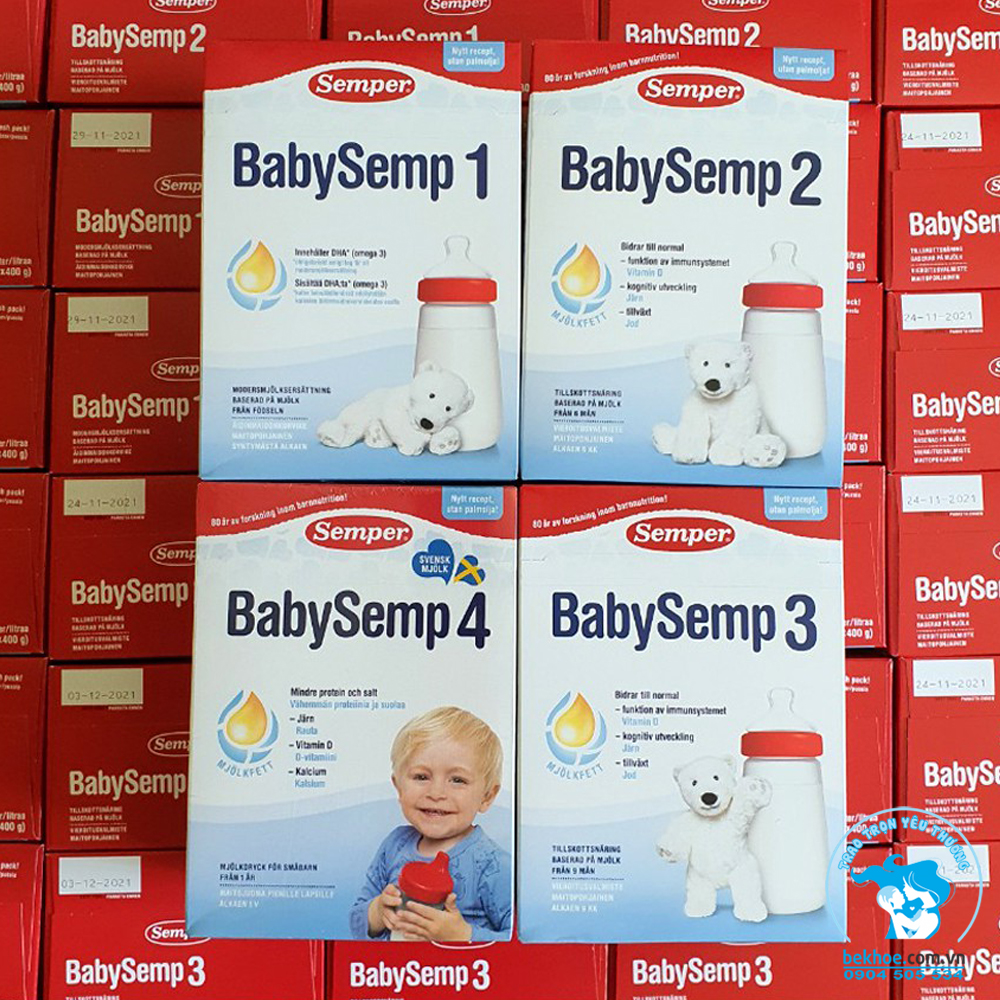 Sữa bột semper thụy điển 800g từ số 1-4