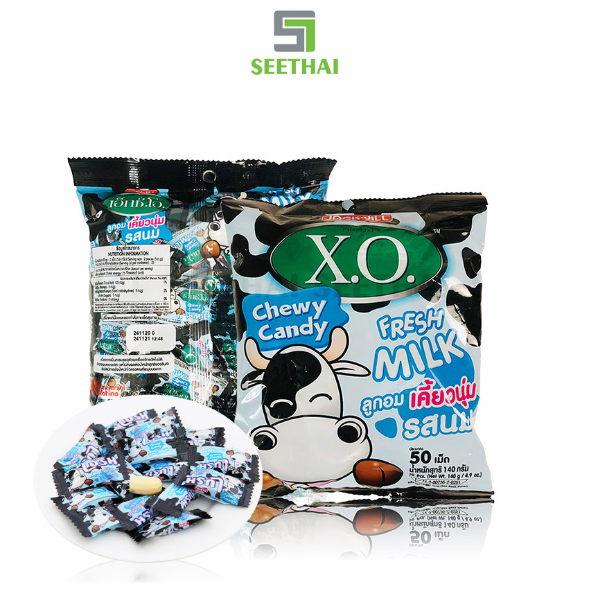 Kẹo sữa bò Thái Lan XO 140gr đồ ăn vặt nhập khẩu kẹo mềm vị sữa