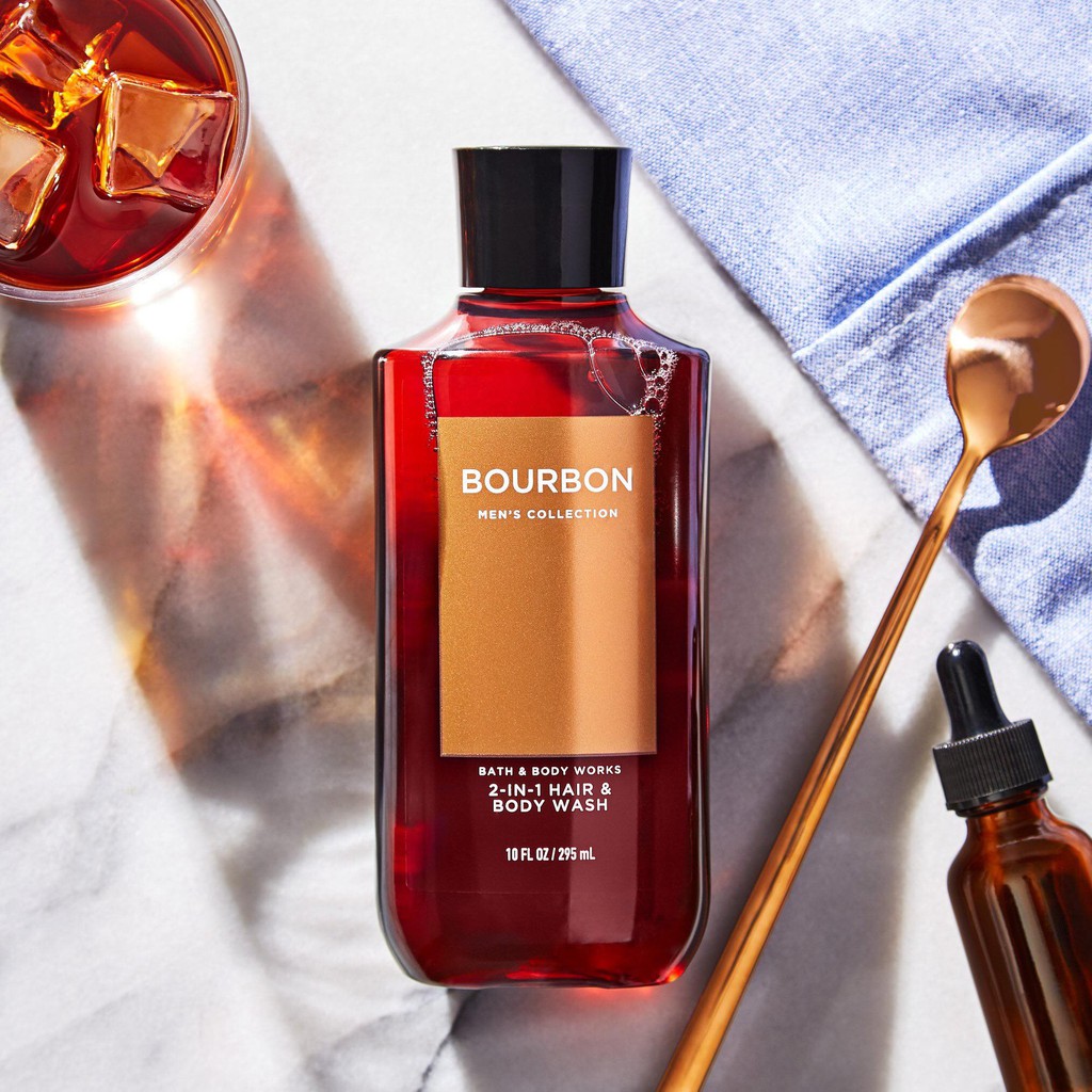 Sữa tắm gội cho nam Bath & Body Works Bourbon Hair & Body Wash 295ml