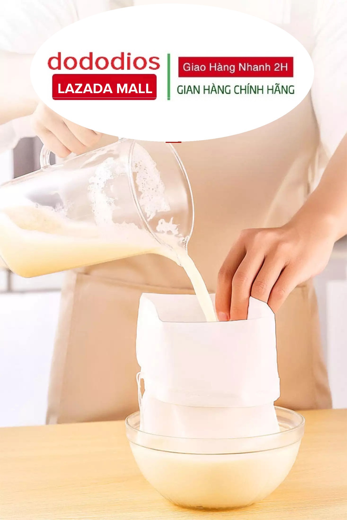 [Lọc Mịn - Vải Cao Cấp] Túi vải xô, túi lọc sữa đậu nành, sữa hạt cao cấp, túi vải lọc sữa, túi lọc trà, túi lọc gia vị - Hàng Chính Hãng Chuyên Dụng miDoctor