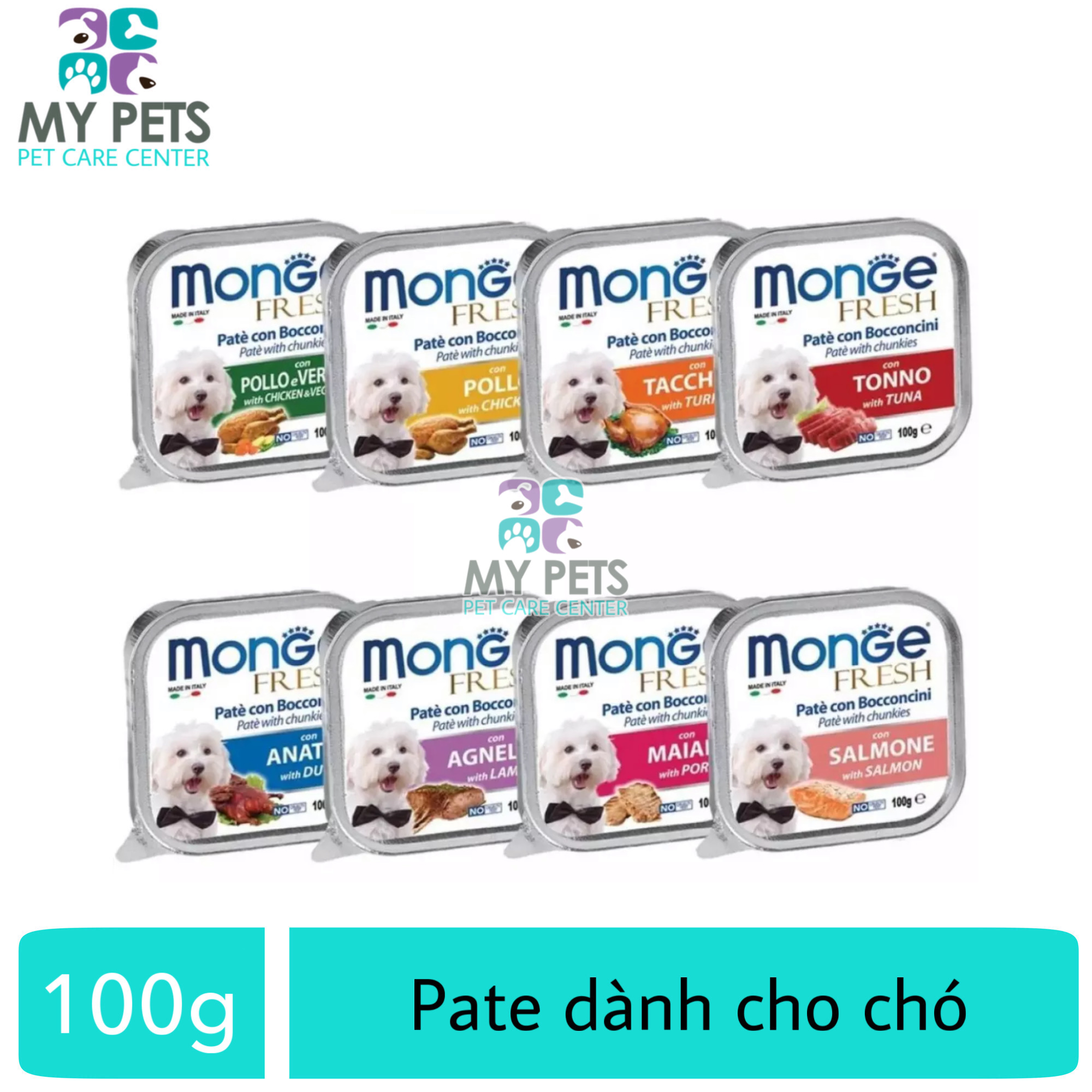 Pate monge cho chó nhiều vị thơm ngon - hộp 100gr