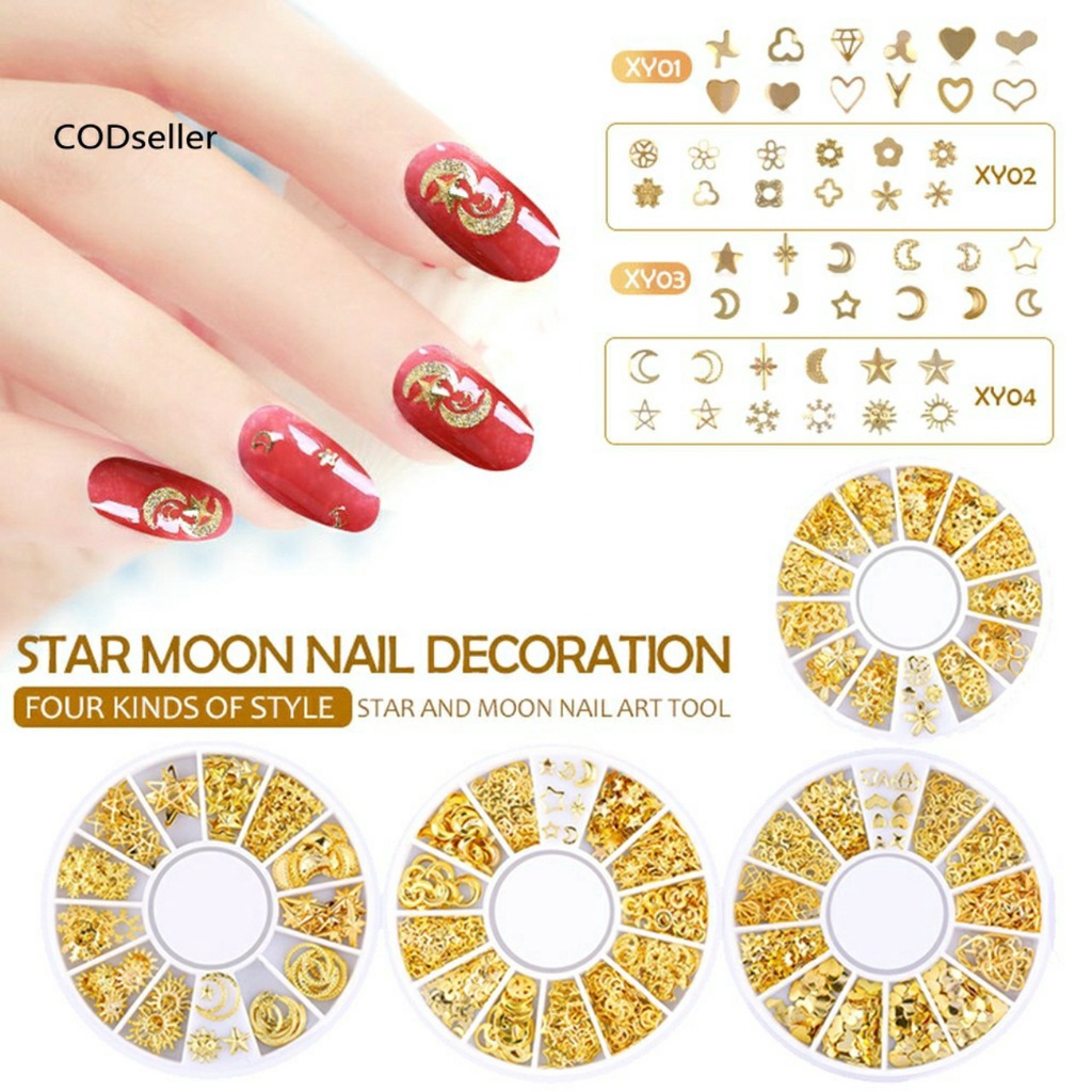 Sét Phụ Kiện Charm Tròn Trang Trí Móng Làm Nail Mi shopinail