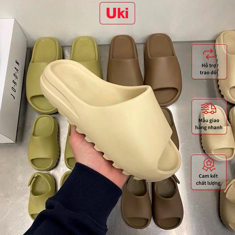 Dép bánh mì YZ SLIDE Vân Nhám đế cao 3.5cm