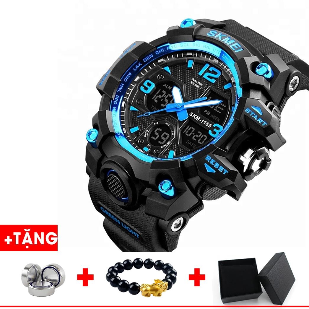 Đồng hồ Nam Skmei Điện Tử Chống Nước SK1155B - Đen Mặt Đỏ