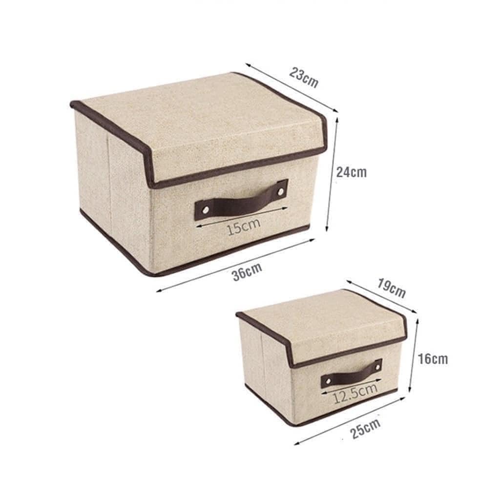 Sét 2 hộp vải đựng đồ đa năng gấp gọn