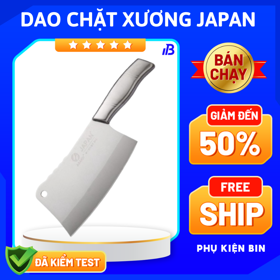 Dao chặt xương inox cực bén cao cấp, Dao chặt xương cao cấp Nhật Bản chất liệu Inox chắc chắn, Dao nhà bếp, Dao chặt thịt gà