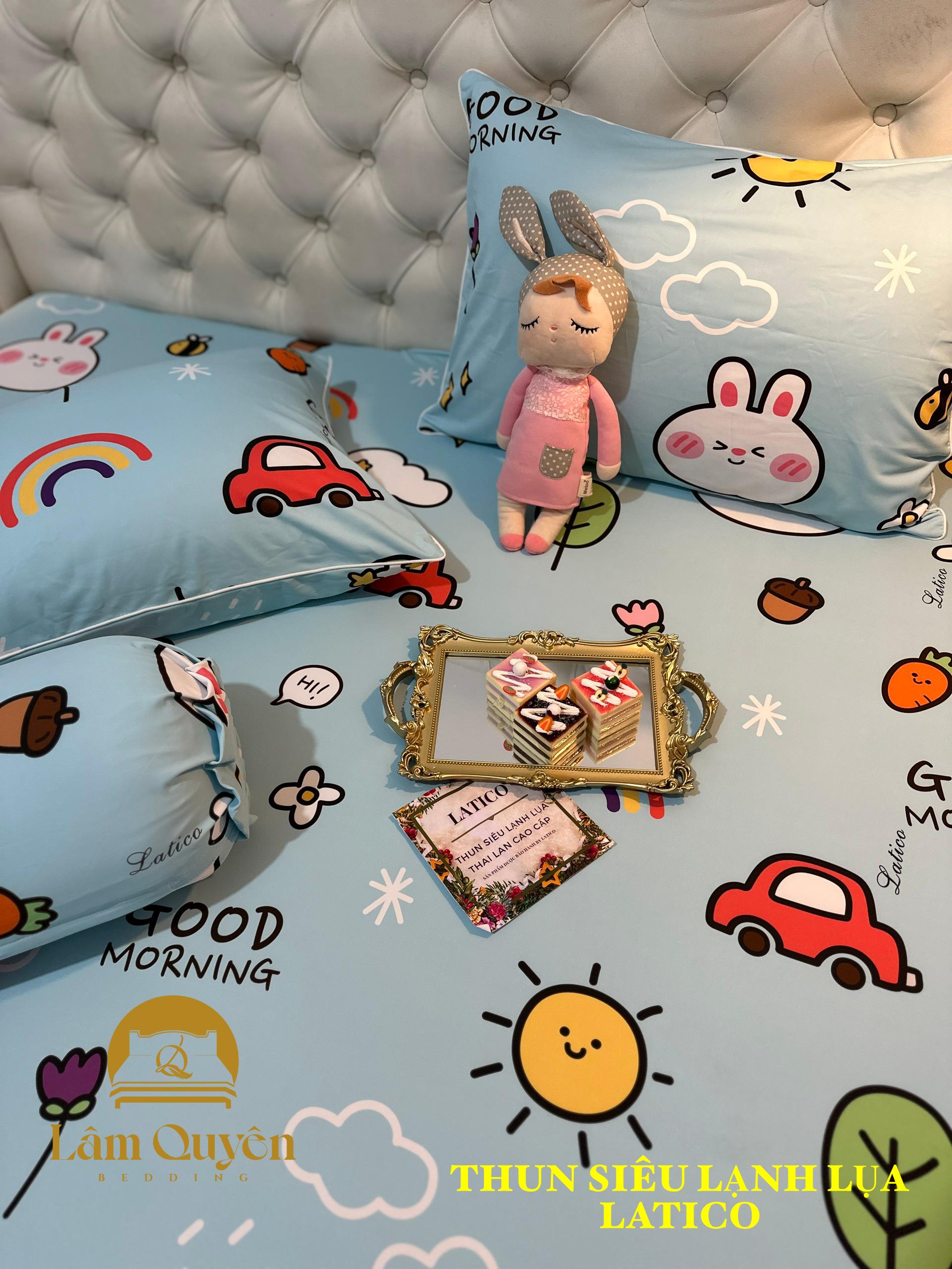 Bộ drap thun siêu lạnh lụa latico thái lan cao cấp mới