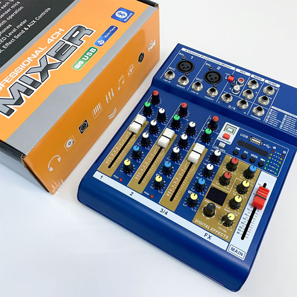 Bàn Trộn Mixer Yamaha F4 Pro , Tích Hợp 16 Chế Độ Vang Số DSP, Chuyển Đổi Thành Soundcard Livestream Thu Âm Karaoke Online Chuyên Nghiệp, Có Bluetooth Ghi Âm Usb Tiện Lợi, Kết Hợp Loa Kéo Âm li Dàn Karaoke Gia Đình