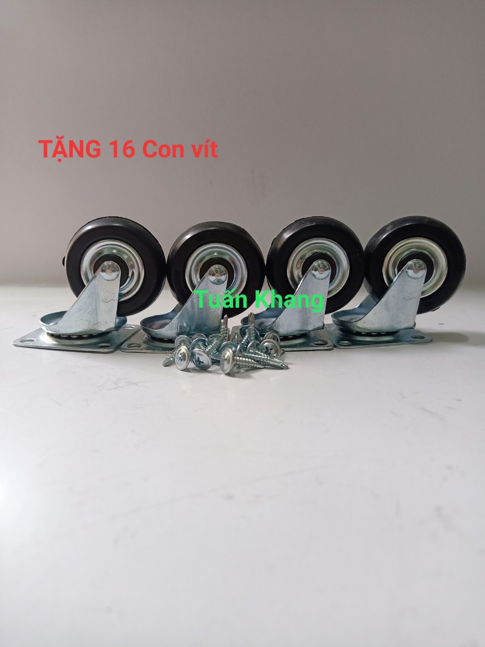 Bánh xe 5cm cao su bộ/4 cái xoay 360 độ