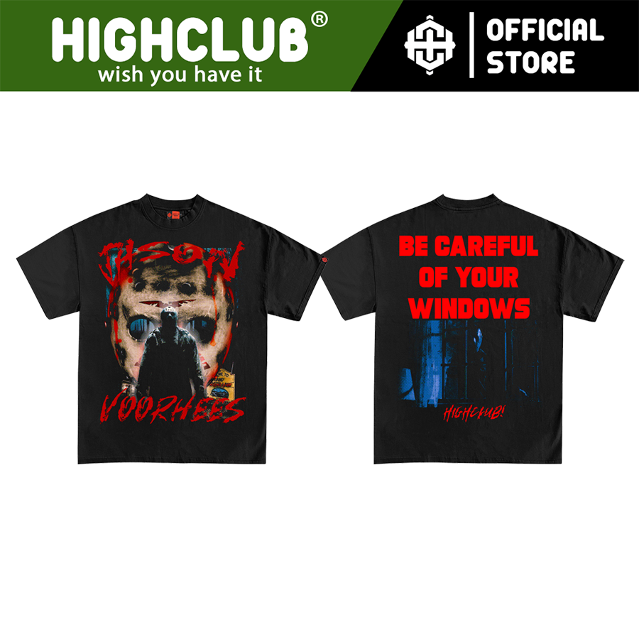 Áo thun jason tay lỡ unisex nam/nữ đen cổ tròn - highclub brand chính hãng