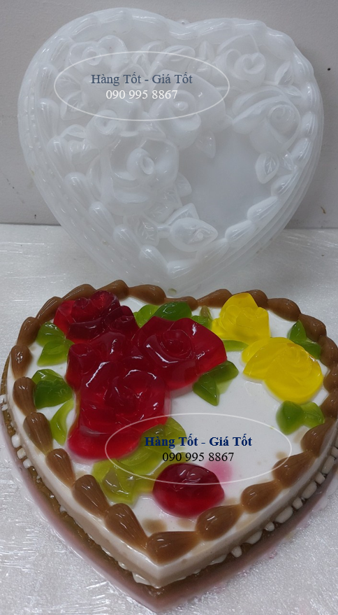 Khuôn rau câu trái tim 25cm