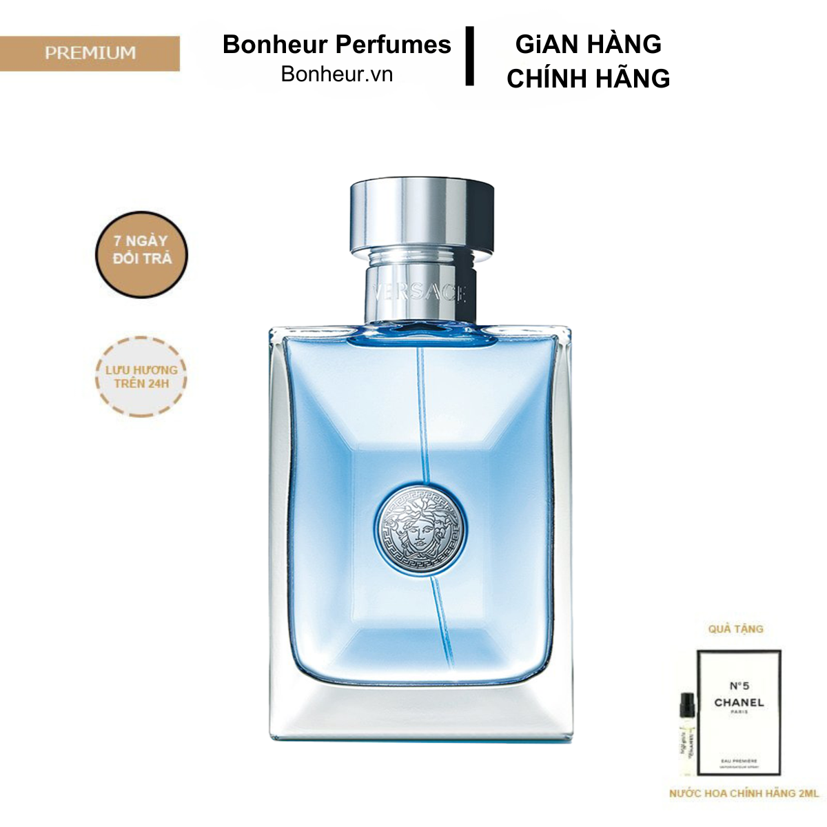 Nước hoa Versace Pour Homme 100ML - Nước hoa thơm lâu trên 8h - Nước hoa được FREESHIP