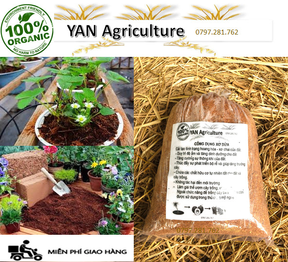 1 Kg xơ dừa/1 kí mụn xơ dừa khô/mụn xơ dừa khô/giá thể trồng cây/xơ dừa giá thể trồng cây/xơ dừa ươm cây trồng/xơ dừa khô/xơ dừa bao/sơ dừa