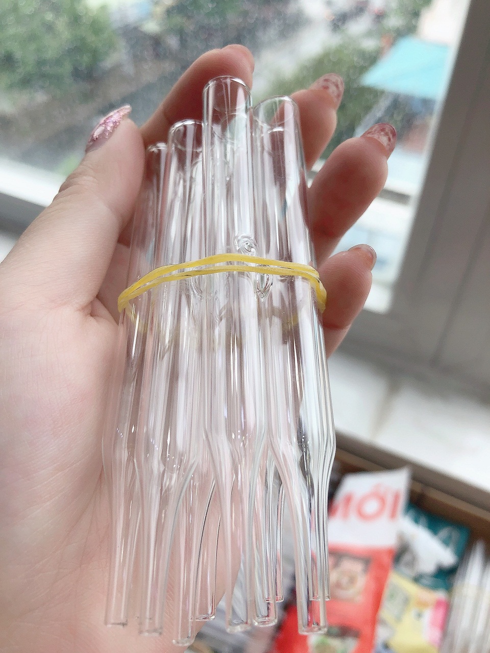 Ống Hút Mụn Thủy Tinh - Loại Dành Cho Máy 5in1 Combo 15 Ống