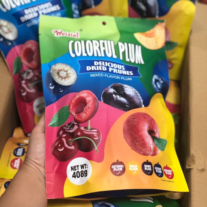 Kẹo ô mai colorful plum mix 4 vị 408gr