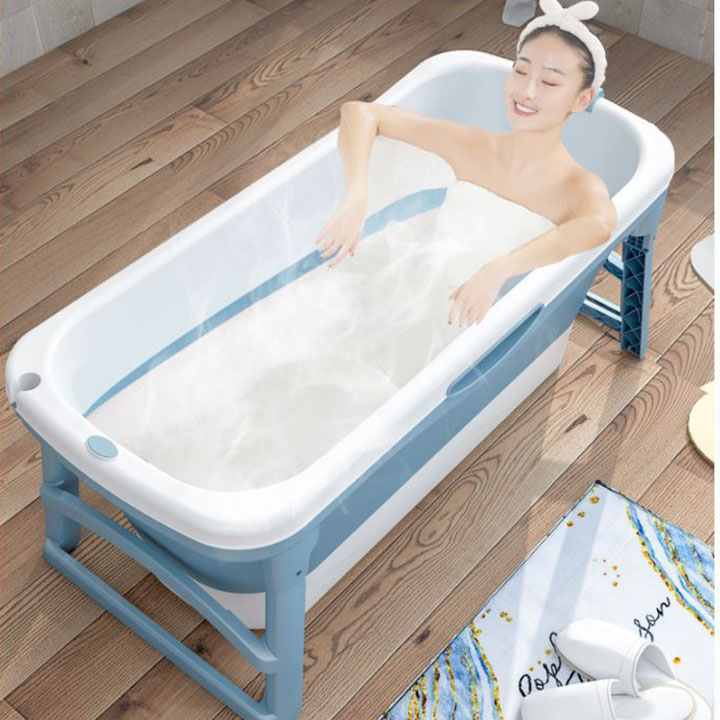 Bồn tắm gấp gọn seka - chậu tắm silicon cao cấp 1.18m - thiết kế đa năng - hàng chính hãng