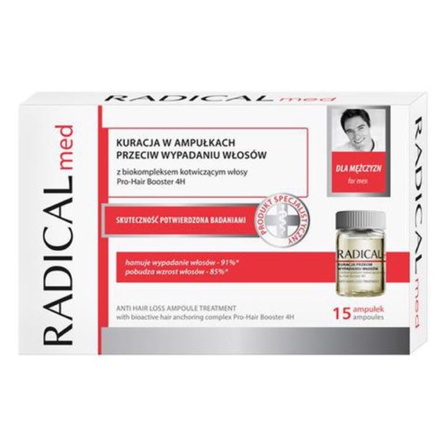 Radical med 3 ống * 5ml. tinh chất chăm sóc tóc cho nam.