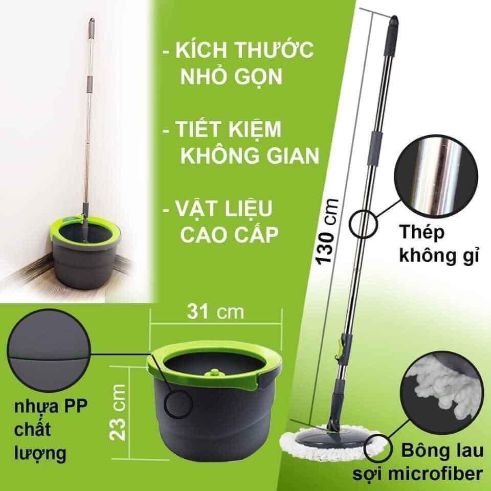 Cây lau nhà 360 độ mini lock&lock