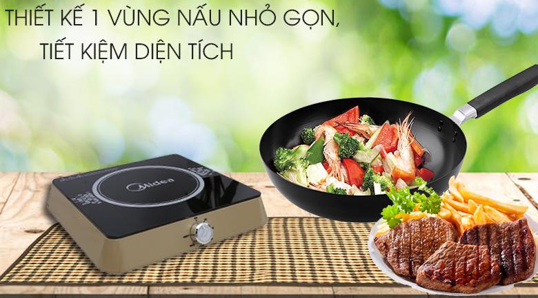 Bếp từ midea mi-k1917ef đen vàng