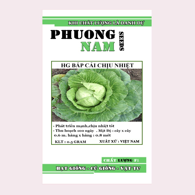 Hạt giống bắp cải chịu  nhiệt gói 0.5gr
