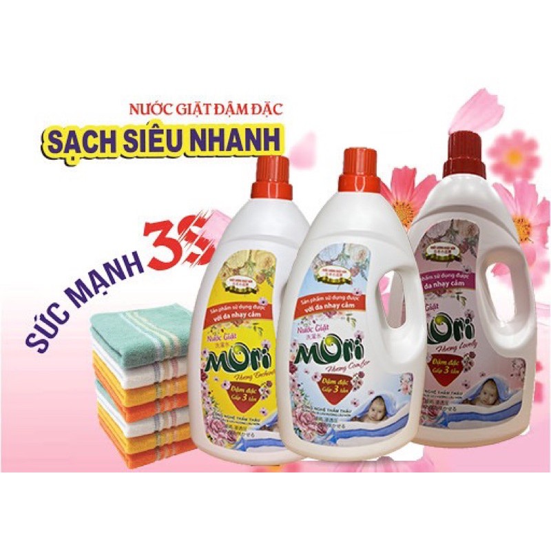 Nước giặt 3 mùi hương mori 2 lít