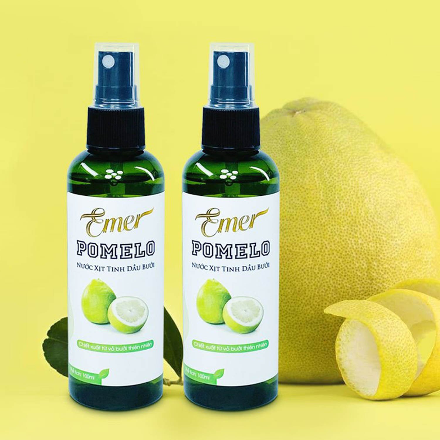 Bộ 2 chai xịt dưỡng tóc pomelo tăng khả năng giúp tóc dài và dày hơn 100ml x 2