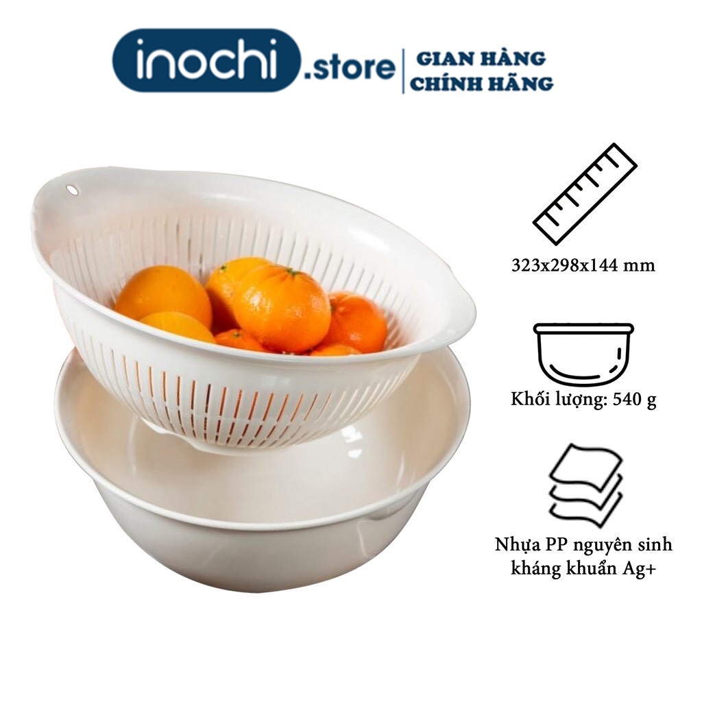 Bộ thau rổ 35cm cao cấp Yoko Inochi Việt Nam Chính hãng