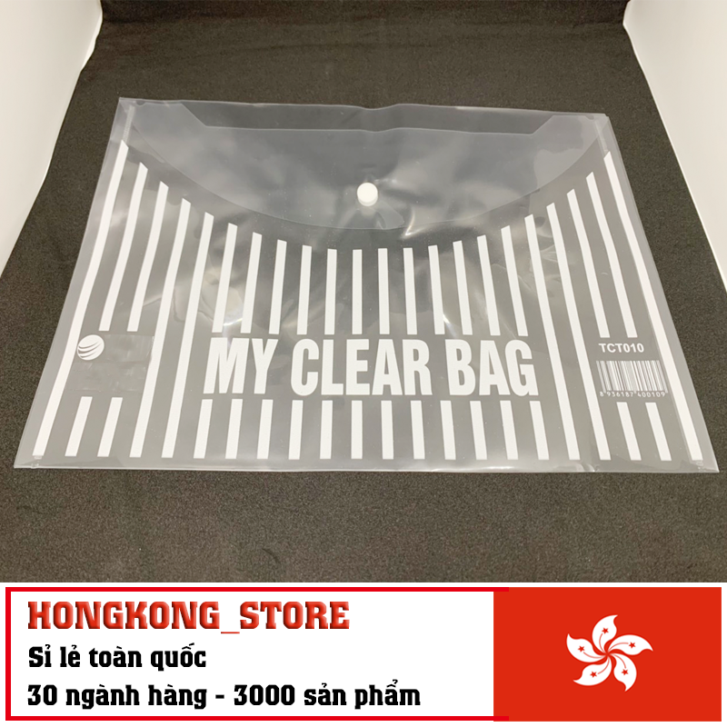 [COMBO 5 Chiếc] Túi Clear Bag khổ A Trung - Túi My Clear Bag văn phòng phẩm dầy đẹp
