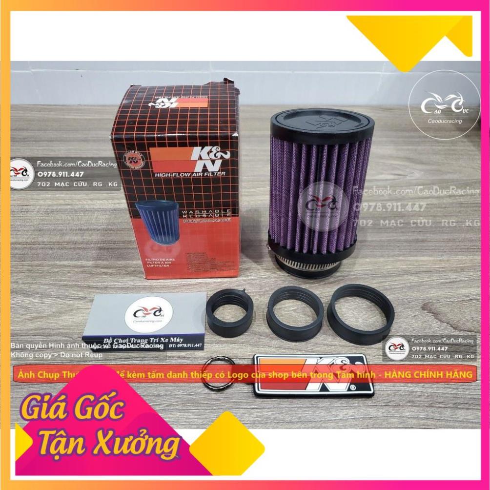 Lọc gió trụ k&n - tặng móc khóa k&n cd68