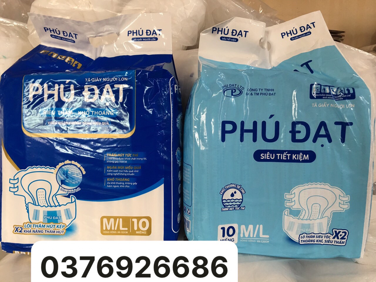Tã bỉm dán người lớn phú đạt hàng có vách giá tốt nhất 10 miếng size xl 120 kg