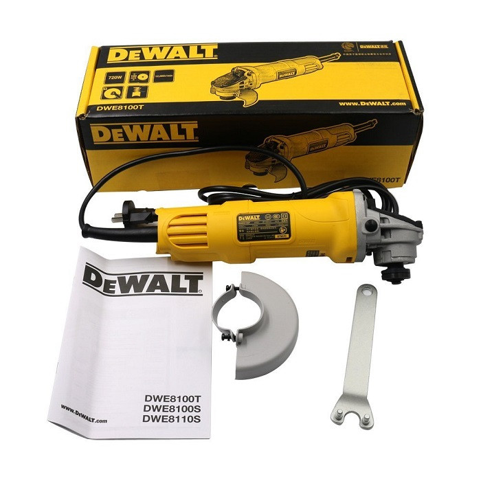 Máy mài góc 720w lưỡi 100m công tắc trượt dewalt dwe8100s-b1