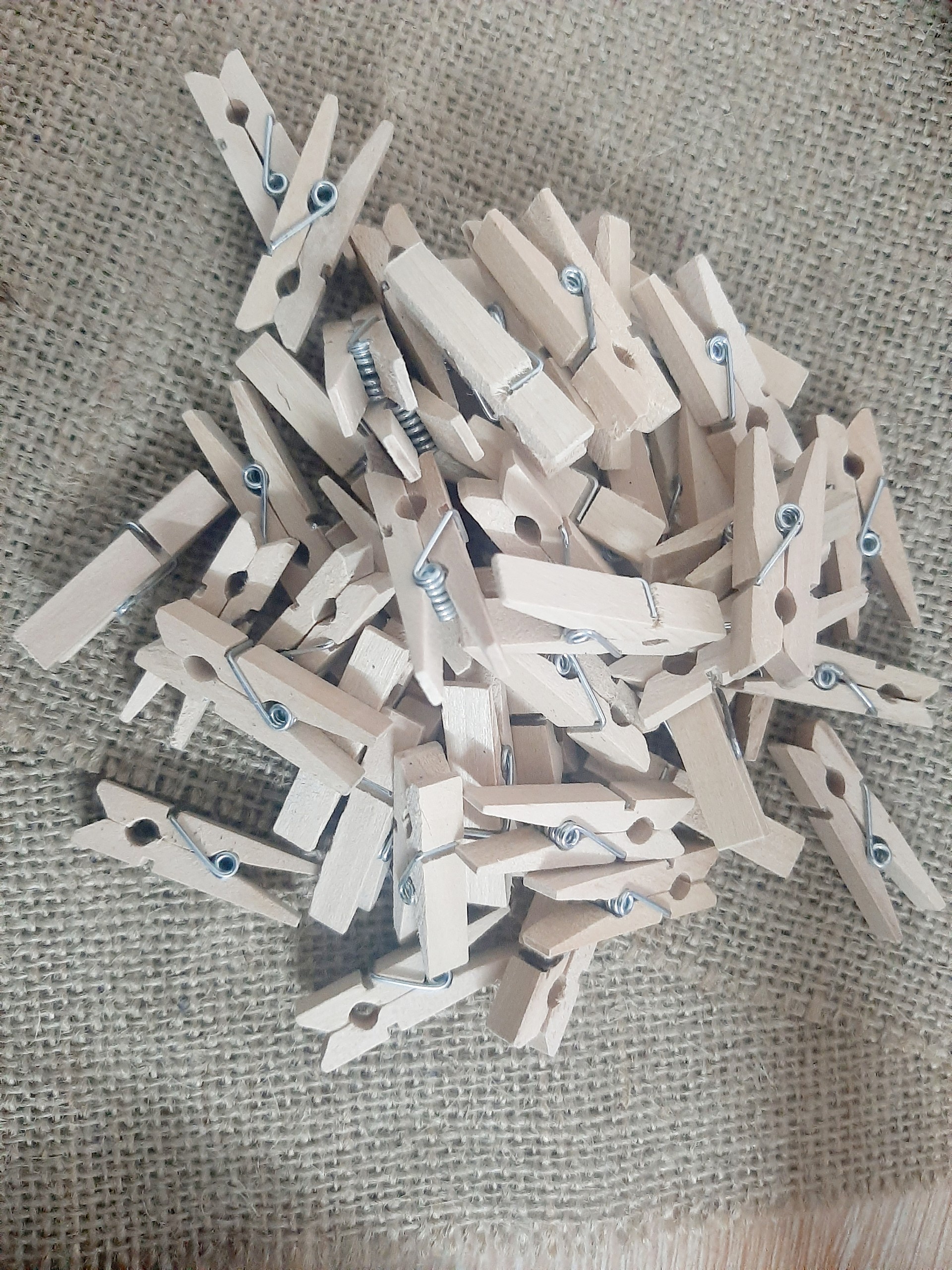 20 kẹp gỗ treo ảnh 3.5cm tặng 4m dây thừng