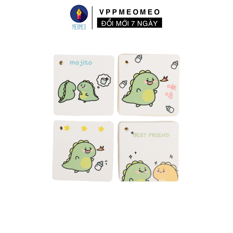 Combo 4 Flashcard Khổ Lớn Cute 80 Tờ 7x7cm