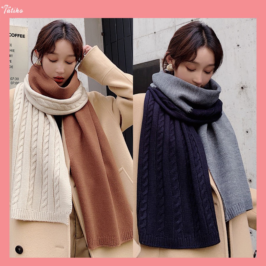 Khăn quàng cổ len khăn cashmere len cao cấp giữ ấm mùa đông - 35x190cm - pjn.arc - mã ln005