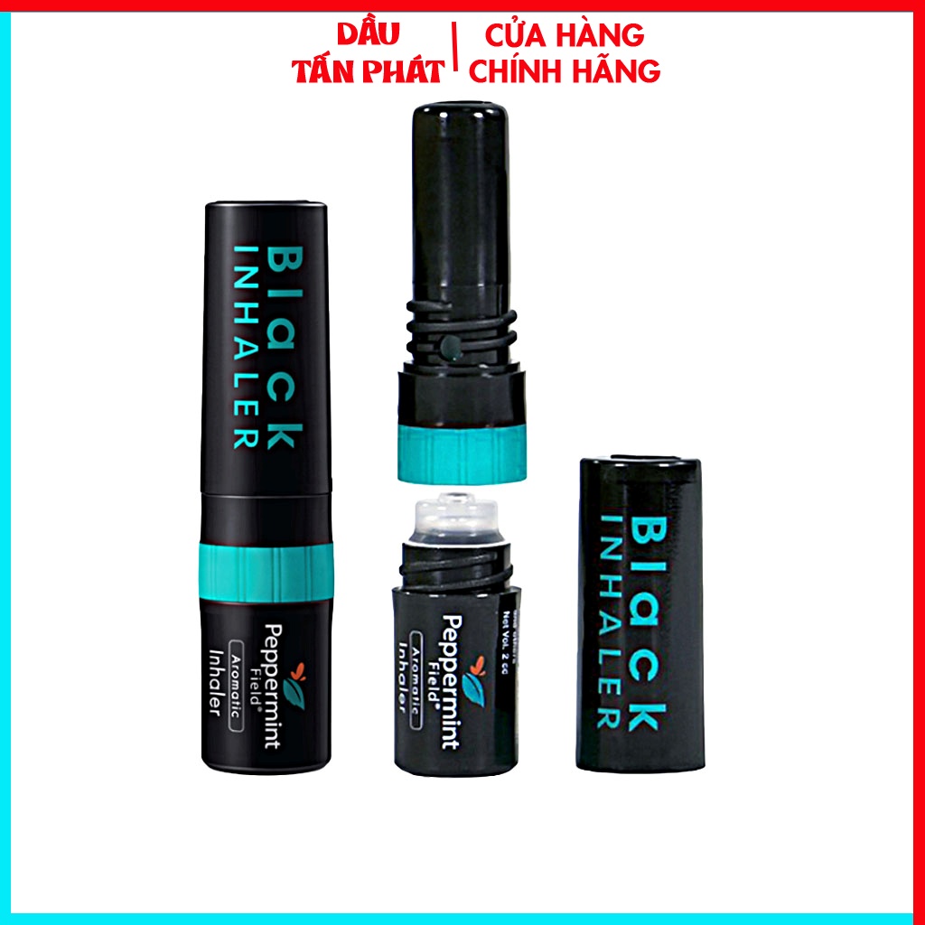 Ống hít thông mũi bạc hà 2 đầu black peppermint field thái lan