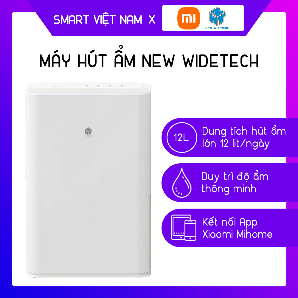 Máy hút ẩm không khí xiaomi new widetech 12l - máy hút ẩm xiaomi hàng chính hãng bảo hành 6 tháng