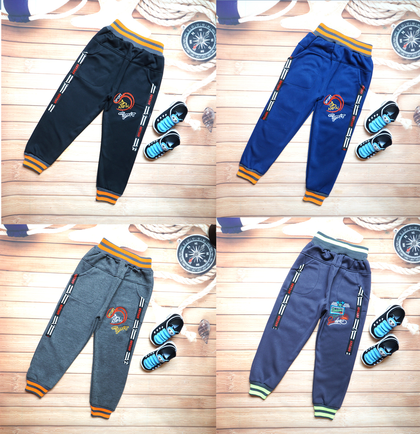 Quần nỉ lót lông cho bé trai bé gái hàng VNXK dày dặn giữ ấm cho bé ảnh chụp tại shop 100% QD3