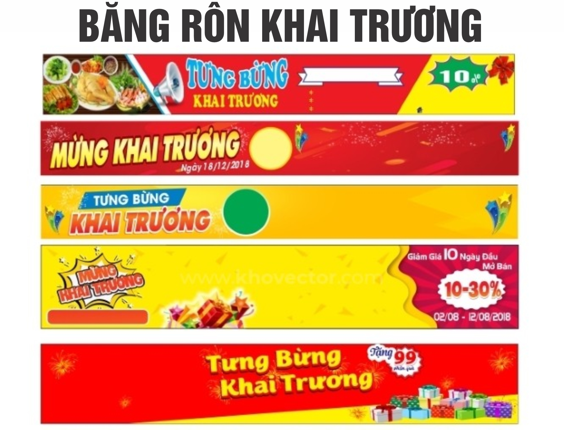 In băng rôn khai trương, giảm giá, khuyến mại....