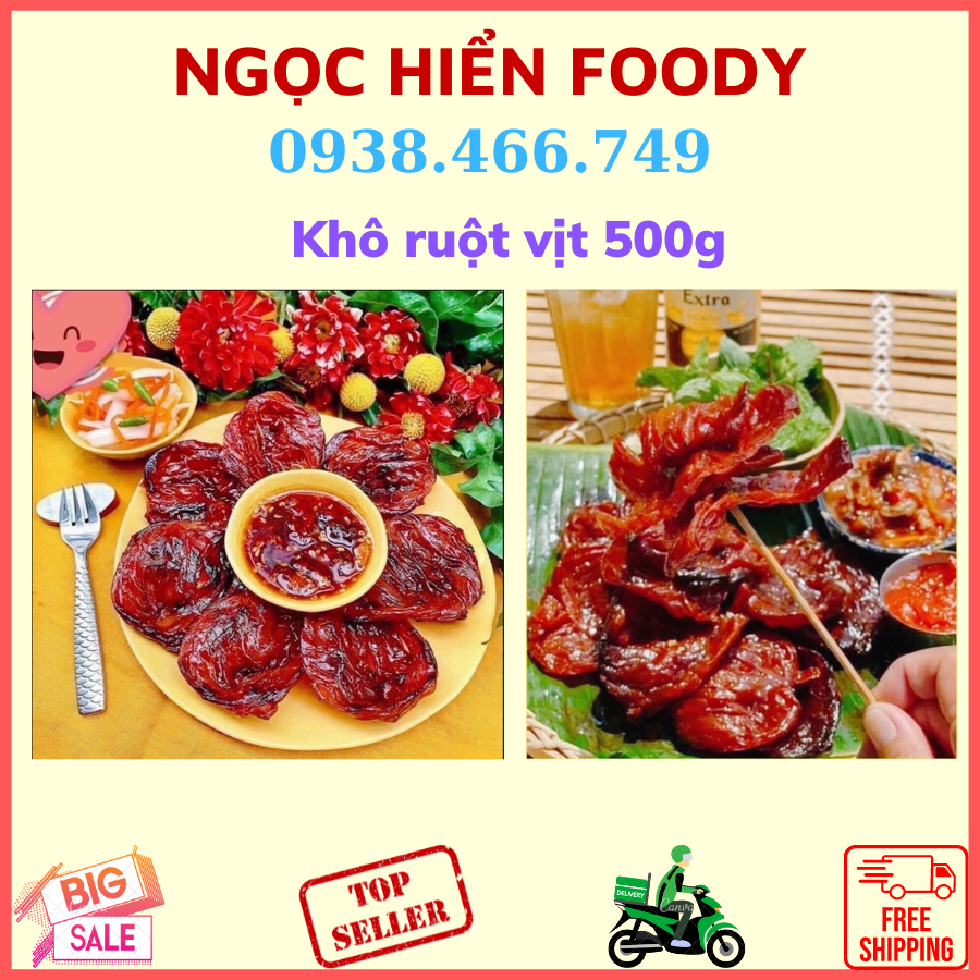 Khô ruột vịt loại 1 đặc biệt nướng lên rất thơm ngon chấm mắm me chua cay, 1 gói 500g, ngọc hiển foody