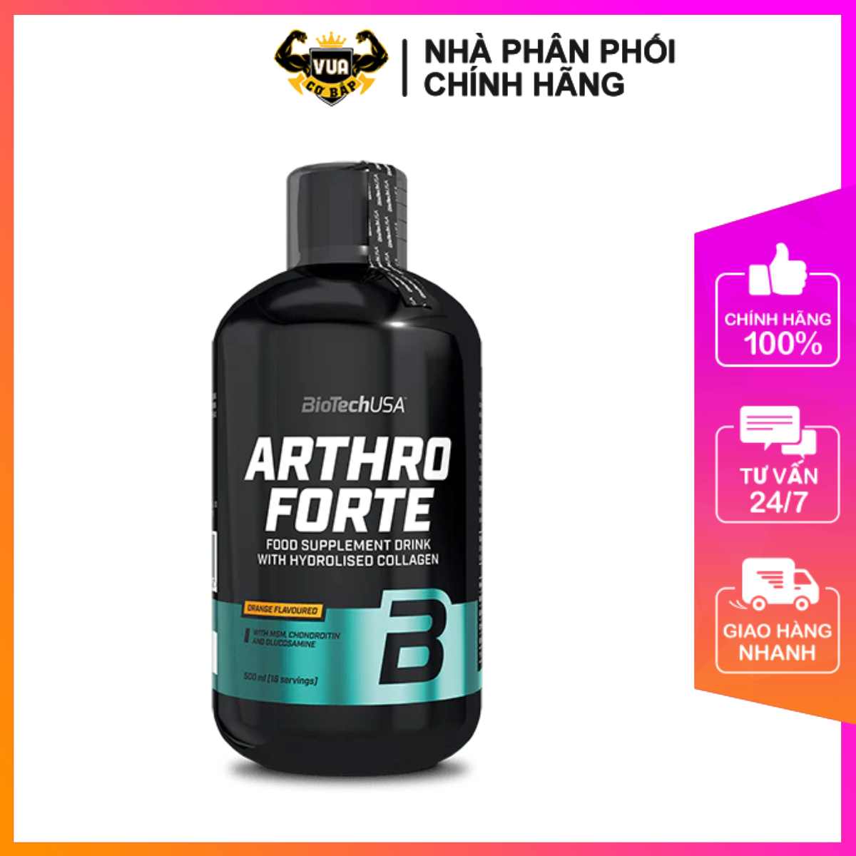 Nước Uống Hỗ Trợ Xương Khớp Arthro Forte Liquid BiotechUSA Chai 500ml