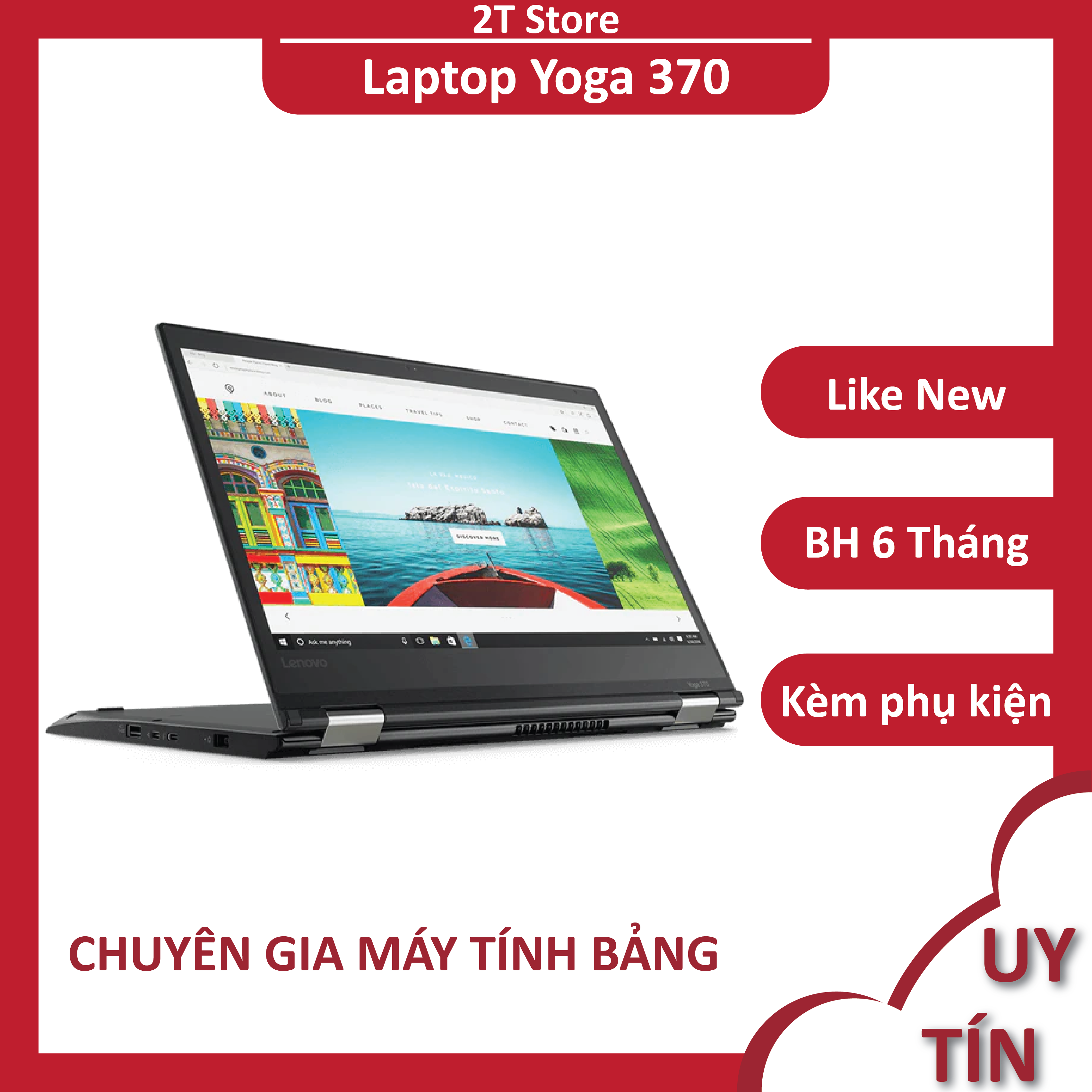 Laptop 2in1 Lenovo Yoga Thinkpad 370 ram 8GB ổ SSD 256GB chip intel Core i5-7300U kèm bút cảm ứng chuyên văn phòng