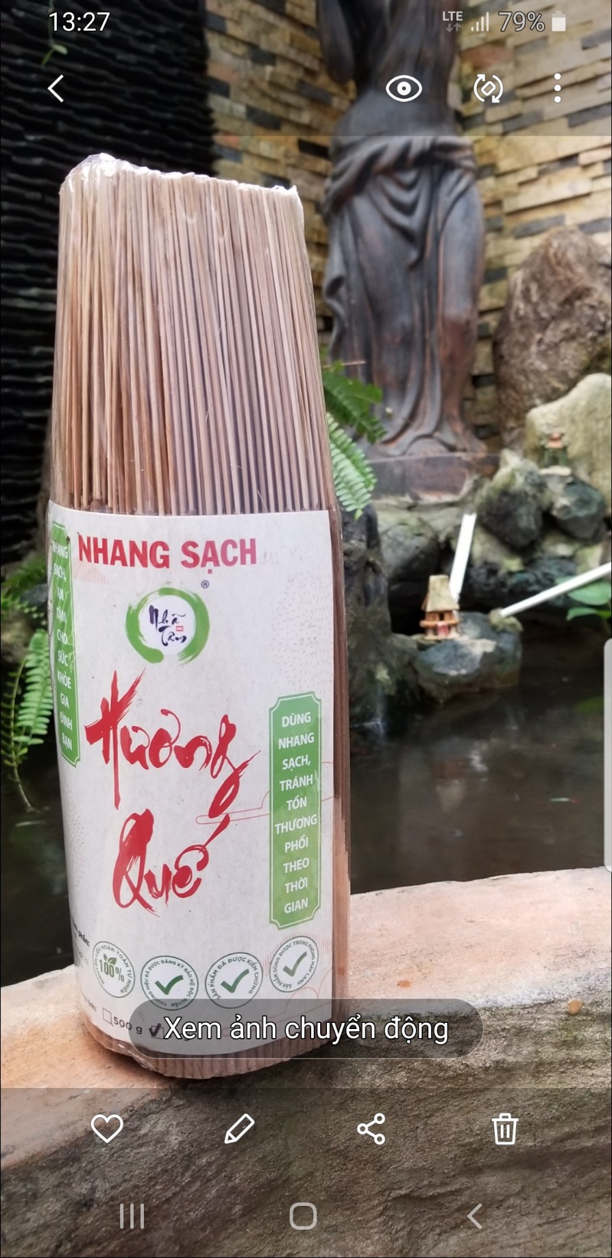 Nhã Tâm hương Quế nhang sạch không dùng hương liệu công nghiệp