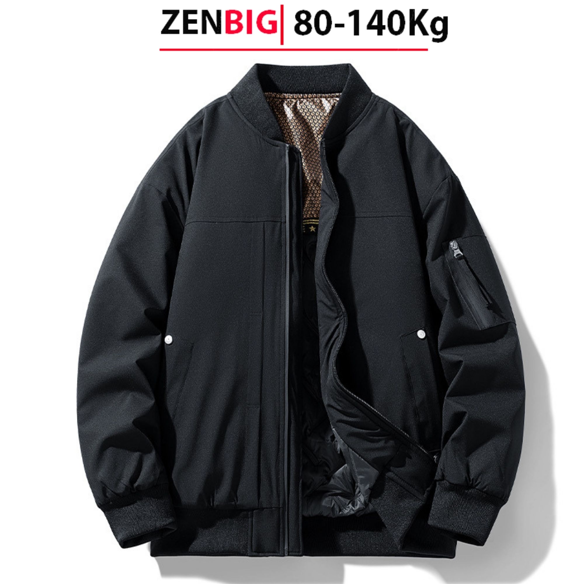 Áo Khoác Bomber BigSize ZENBIG Chần Bông, Áo Khoác Nam 3 Lớp Form Rộng Kiểu Dáng Trẻ Trung Cho Người Béo
