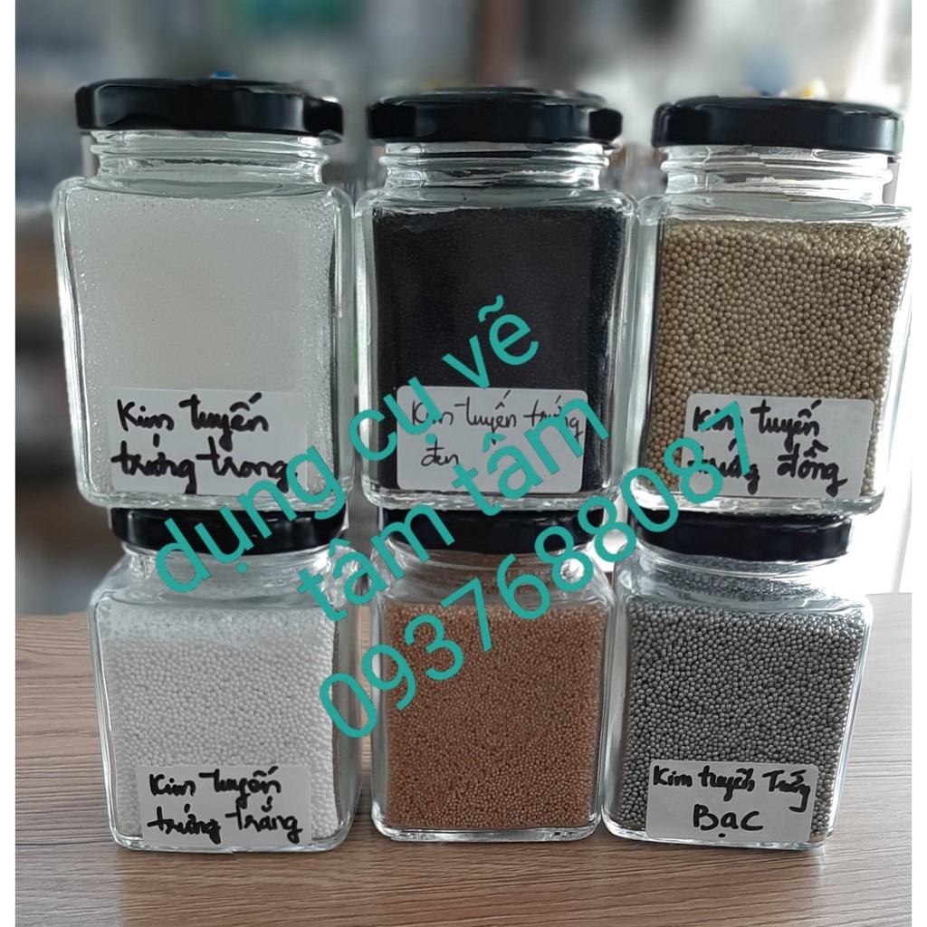 Kim tuyến dạng trứng, Kim tuyến trang trí, kim tuyến làm slime-Dụng cụ vẽ Tâm Tâm