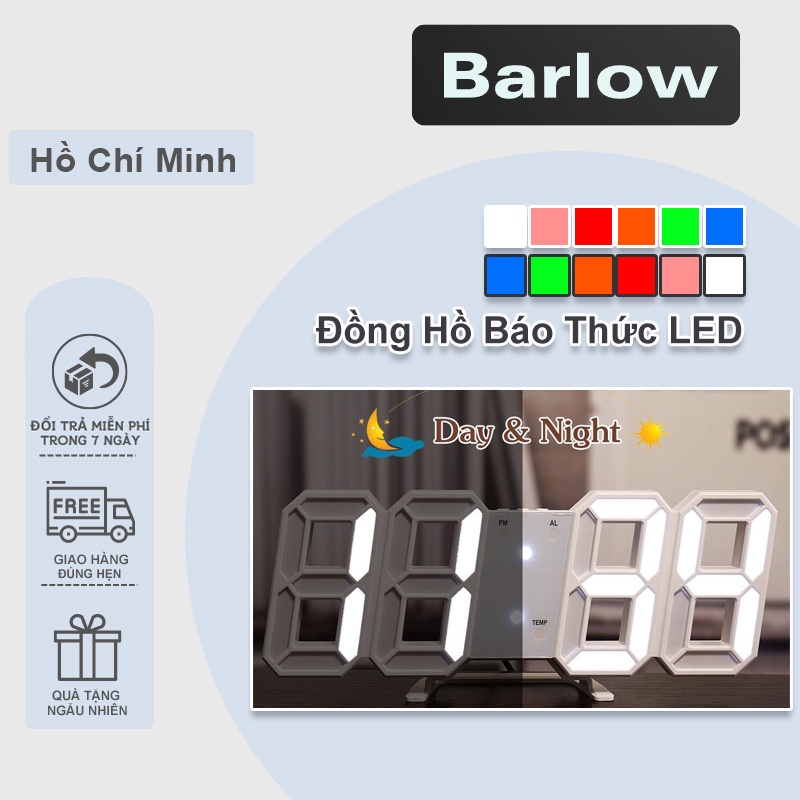 [HCM] Phong Cách Hàn Quốc FEIGUO Âm Thanh Nổi LED Kỹ Thuật Số 3D, Đồng Hồ Báo Thức Treo Tường Có Nhiệt Độ Đồng Hồ Báo Thức Để Bàn Nhỏ Trang Trí Nhà Cửa