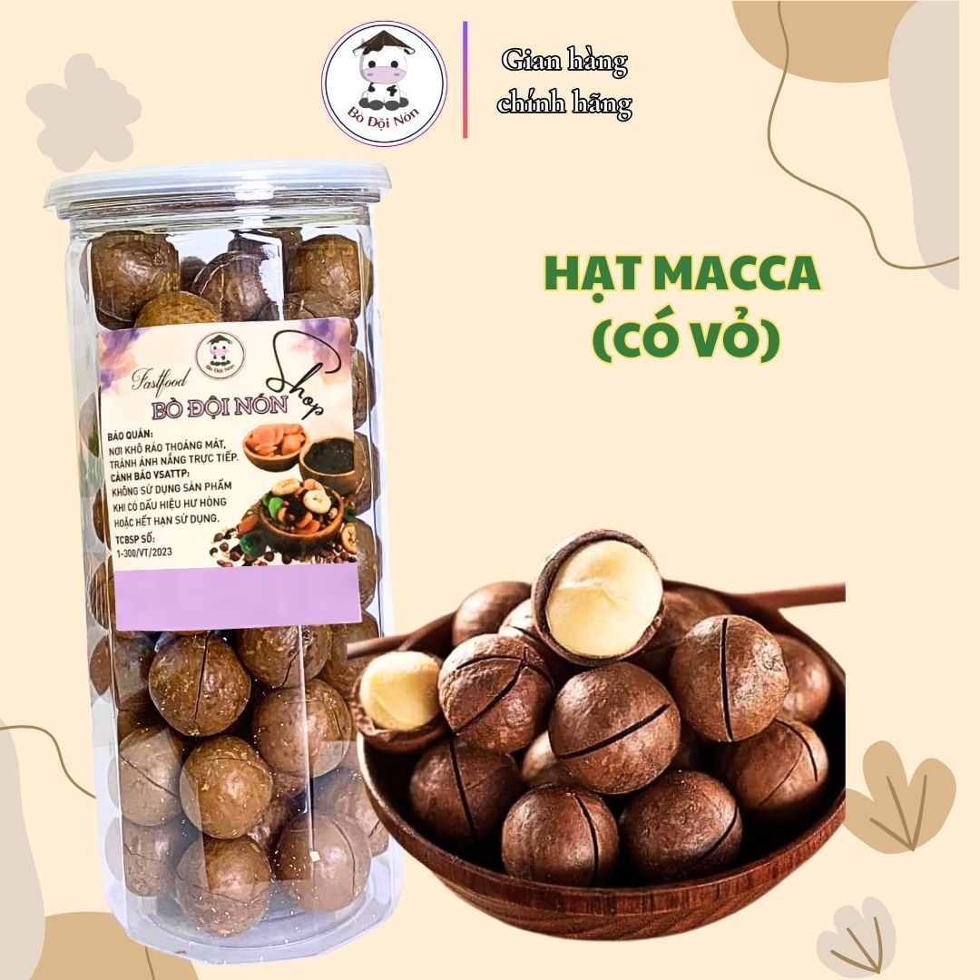500Gr Hạt Macca Nứt Vỏ Thơm Ngon | Bò Đội Nón Shop