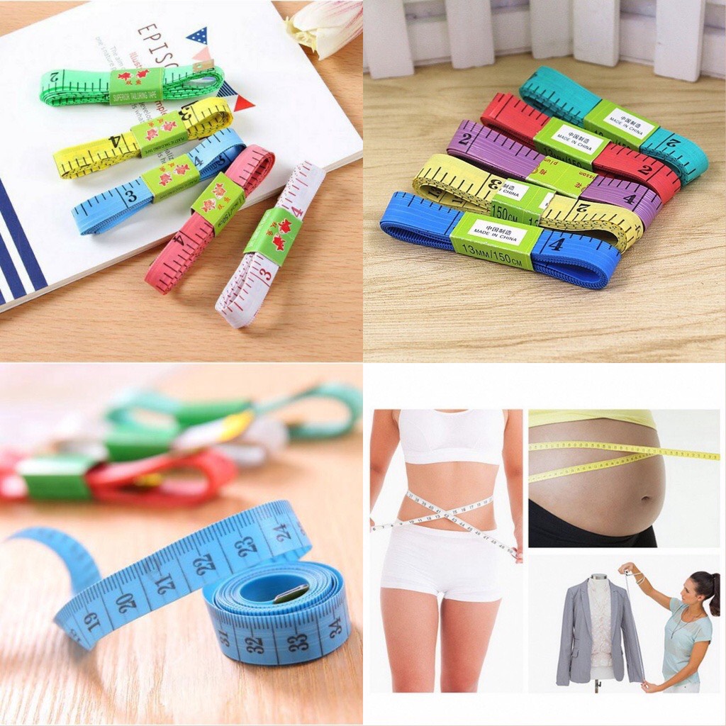 Thước dây may đồ thước dây cuộn thước vải đo eo may đo quần áo dài 150cm