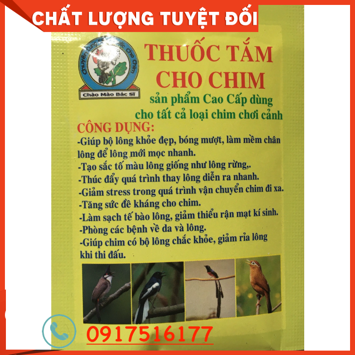 DUNG DỊCH TẮM CHIM CẢNH CÁC LOẠI NGĂN NGỪA RẬN MẠT, CHỐNG SỈA KHI THI