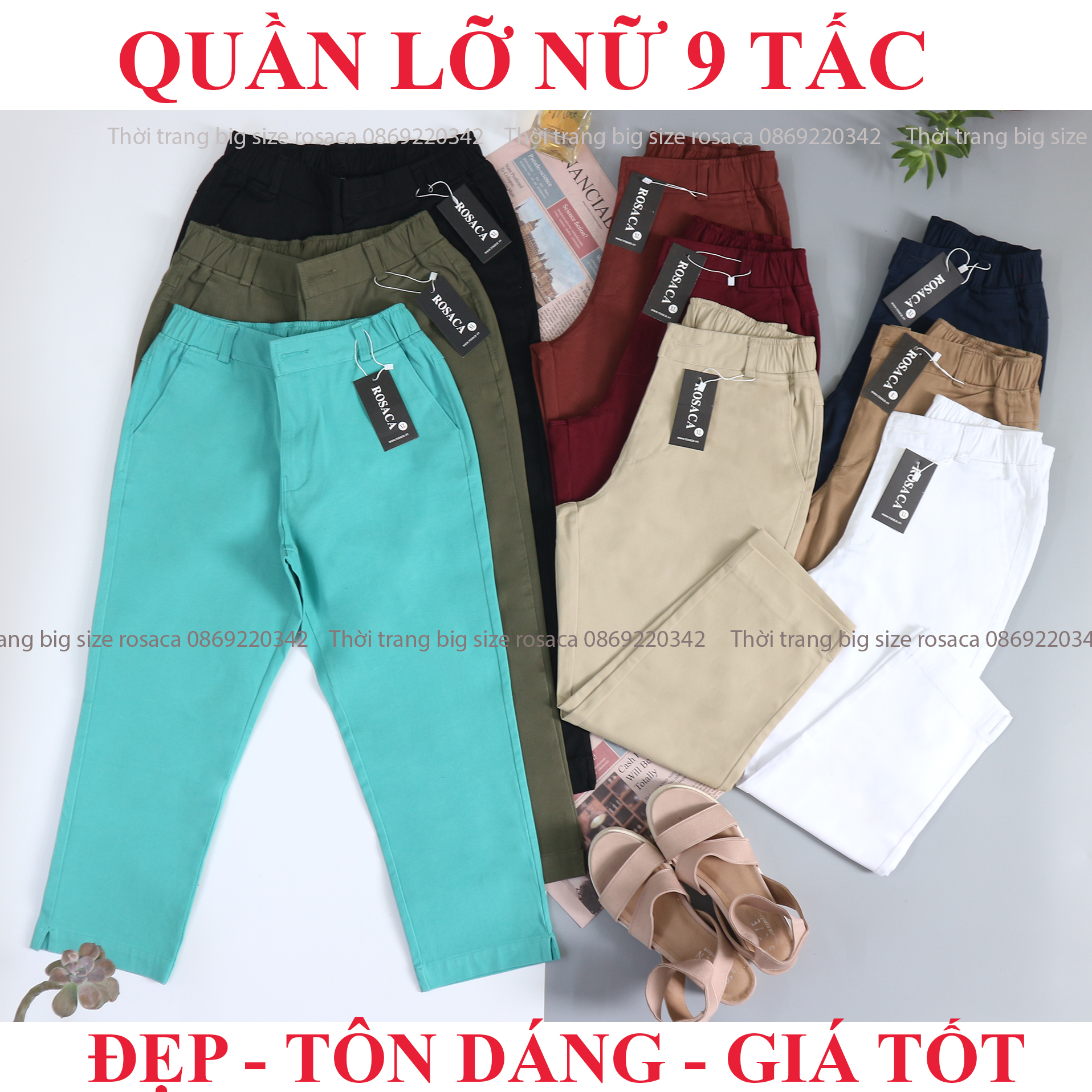 Quần Nữ 8 Tấc đẹp, tôn dáng - Chất kaki cao cấp