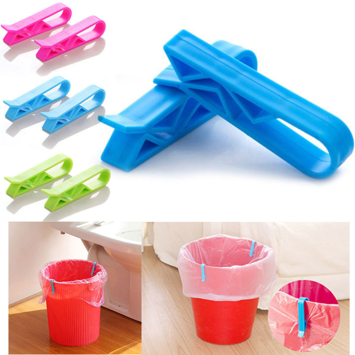 Combo 2 kẹp miệng túi rác vào thùng tiện dụng , kẹp túi rác